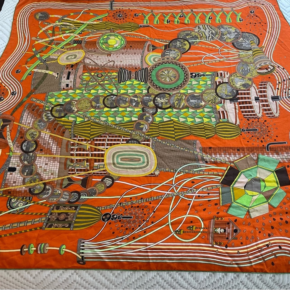 Hermes Shawl Laboratoire Du Temps by Pierre Marie